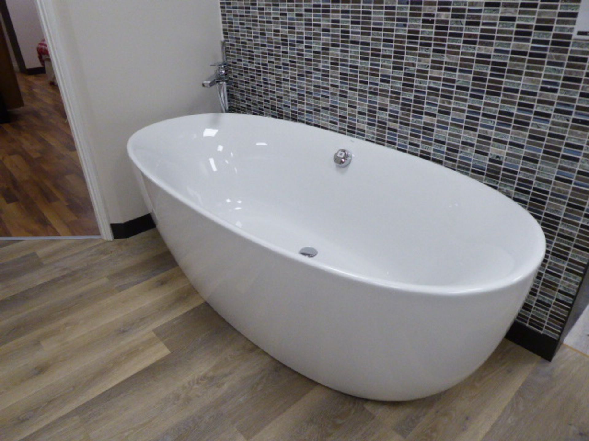 Roca Virginia oval bath with floor standing bath filler