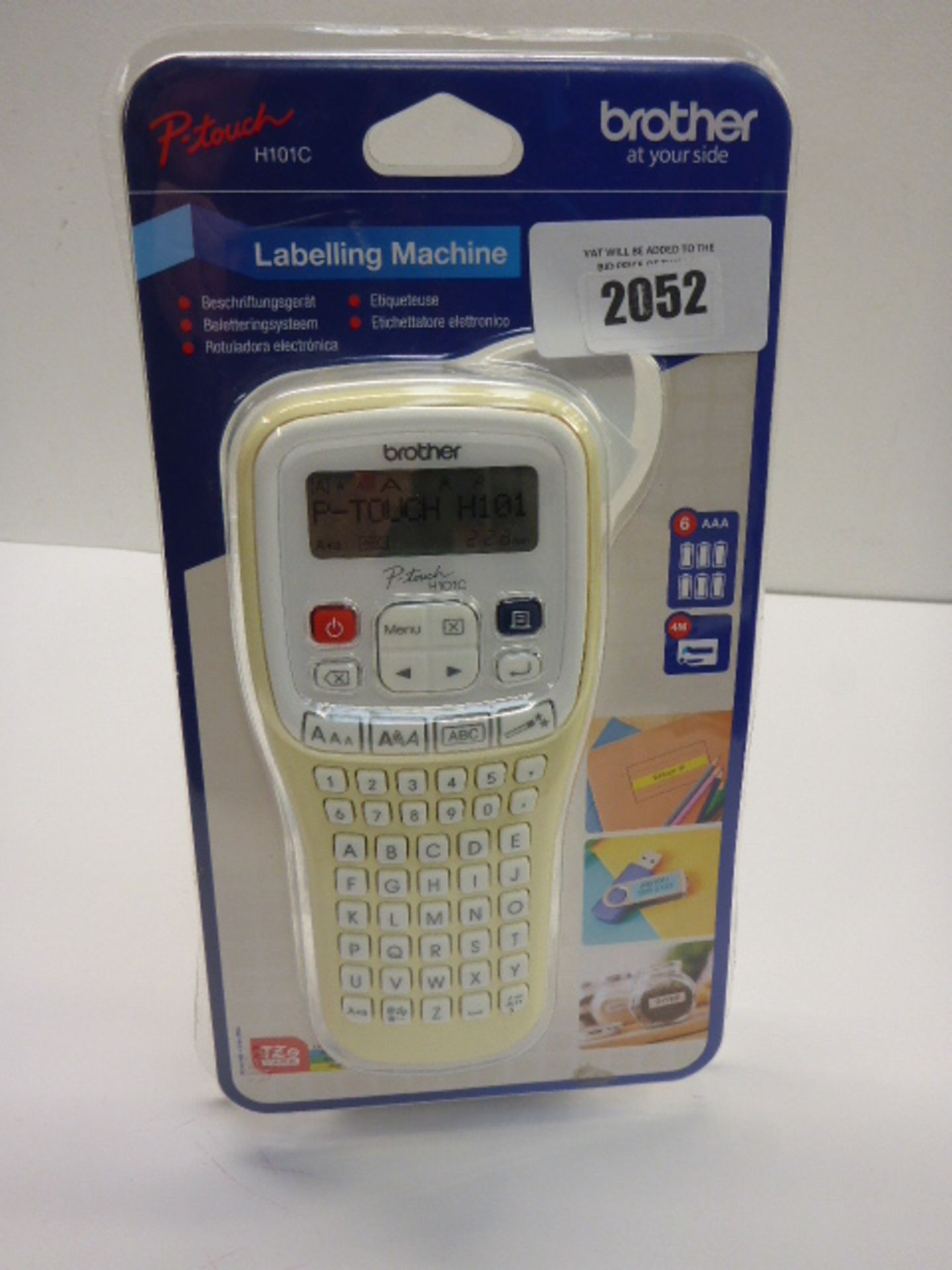 Brother P-Touch Label Printer in blister pack.