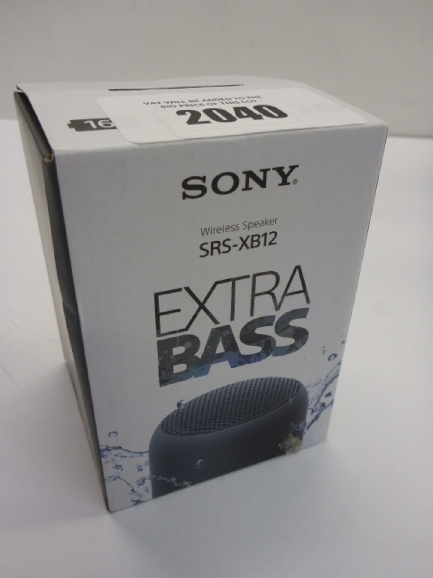 Sony SRS-XB12 bluetooth speaker boxed.