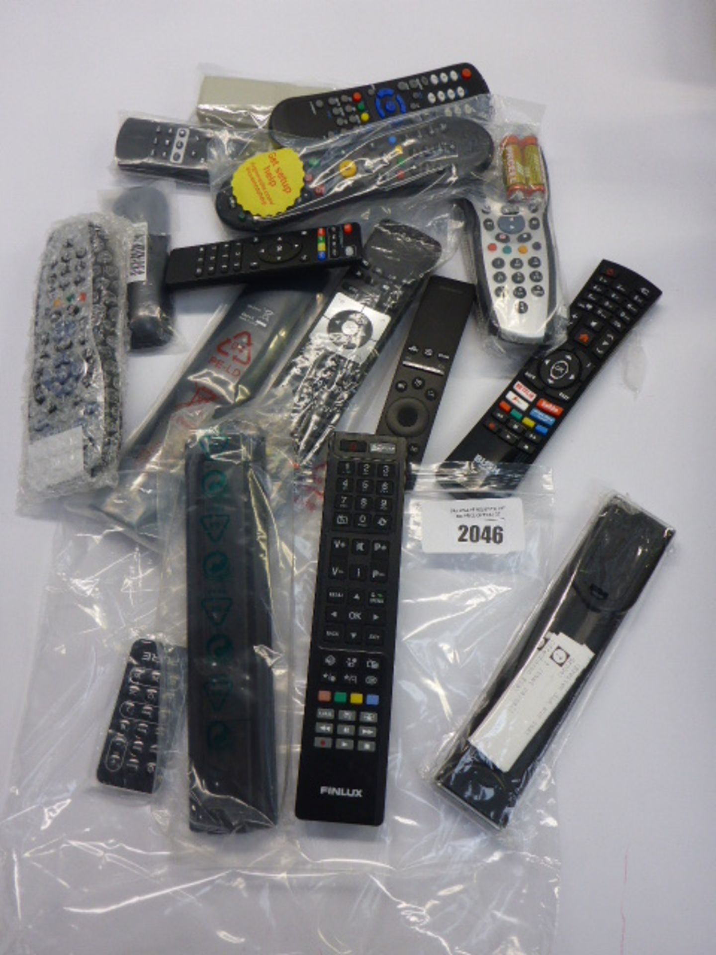 Bag of replacement remote controls, etc.