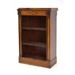 A 19th century mahogany, rosewood crossbanded and marquetry bookcase,