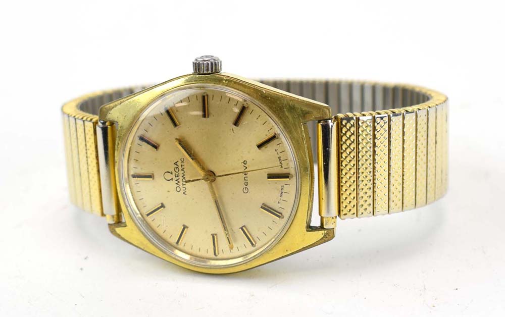 A gentleman's gold plated automatic wristwatch by Omega, - Image 4 of 4