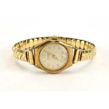 A ladies part 9ct yellow gold manual wind wristwatch by Avia,