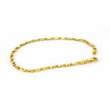 An 18ct yellow gold fancy link bracelet, l. 18.5 cm, 4.