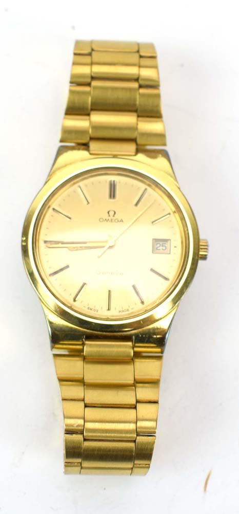 A gentleman's gold plated automatic wristwatch by Omega, - Image 3 of 4
