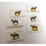Five sets of cigarette cards relating to horse racing including Ogdens 'Prominent Racehorses of