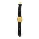 A gentleman's gold plated quartz 'De Ville' wristwatch by Omega,