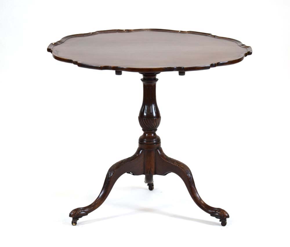 A George III and later mahogany tilt-top table, - Image 2 of 2