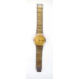 A unisex two colour stainless steel quartz 'De Ville' wristwatch by Omega,