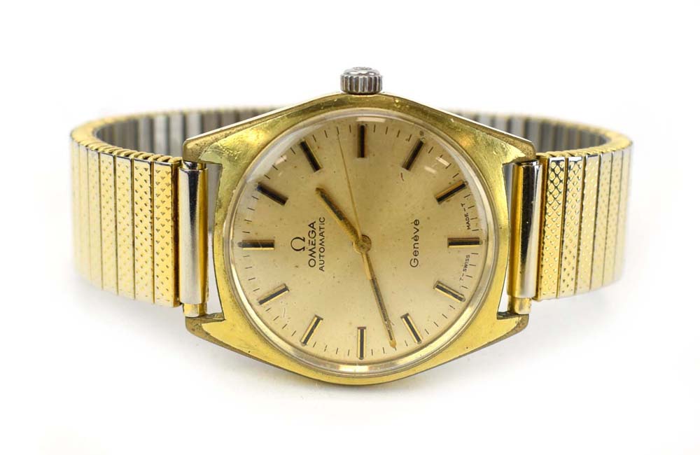 A gentleman's gold plated automatic wristwatch by Omega, - Image 2 of 4