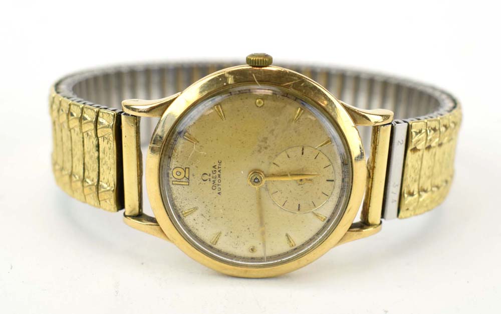 A gentleman's gold plated automatic wristwatch by Omega, - Image 2 of 3