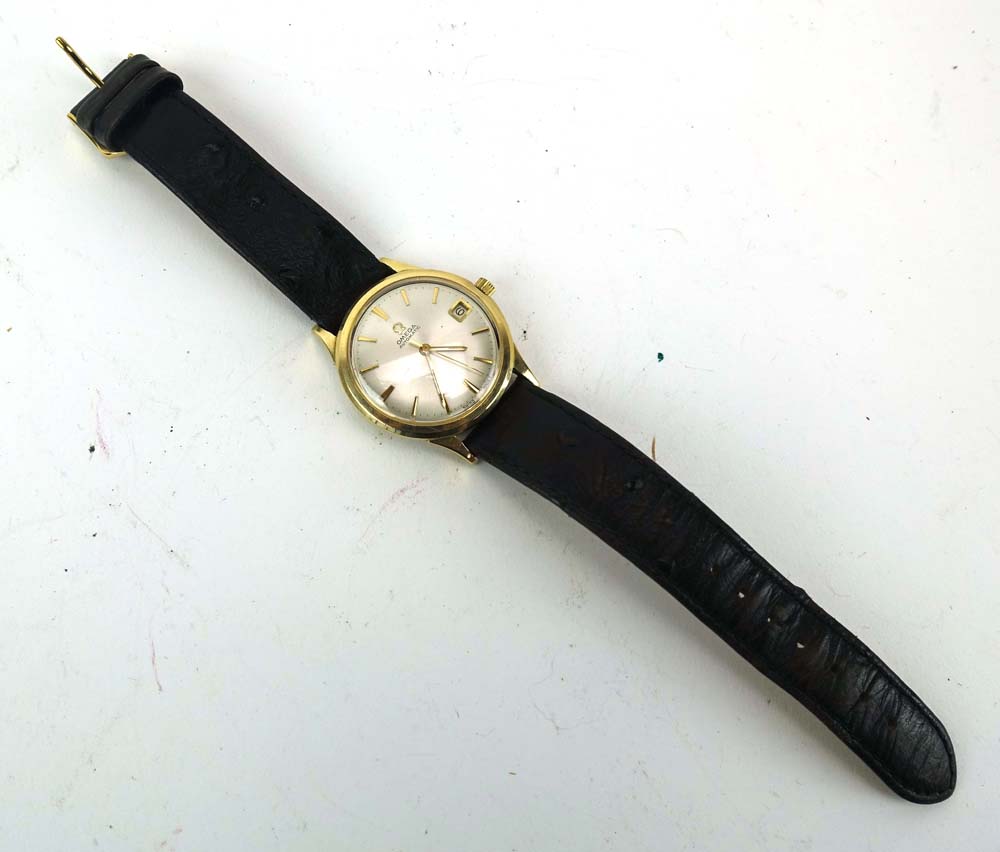 A gentleman's gold plated automatic wristwatch by Omega, - Image 3 of 4