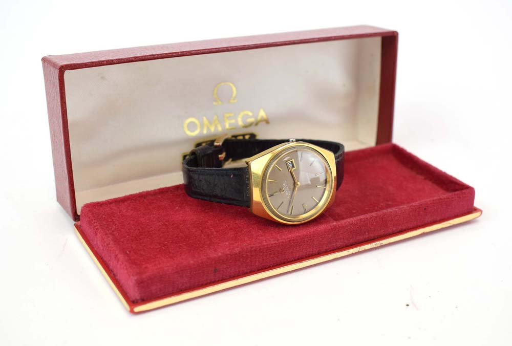 A ladies gold plated automatic 'De Ville' wristwatch by Omega, - Image 3 of 4