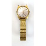 A gentleman's gold plated automatic wristwatch by Omega,