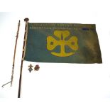A Girl Guides flag for the 40th Ashton Ranger Company, Roughtown Parish Church, 90 x 148 cm,