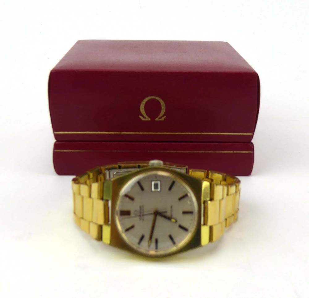 A gentleman's gold plated automatic wristwatch by Omega, - Image 4 of 6