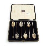 A set of six silver seal end teaspoons, maker CB&S, Sheffield 1926,