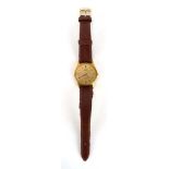 A gentleman's gold plated quartz 'De Ville' wristwatch by Omega,