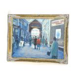 Sylvia Molloy (1914-2008), 'Letchworth Arcade' signed, oil on canvas,