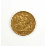 A Victorian half sovereign dated 1893