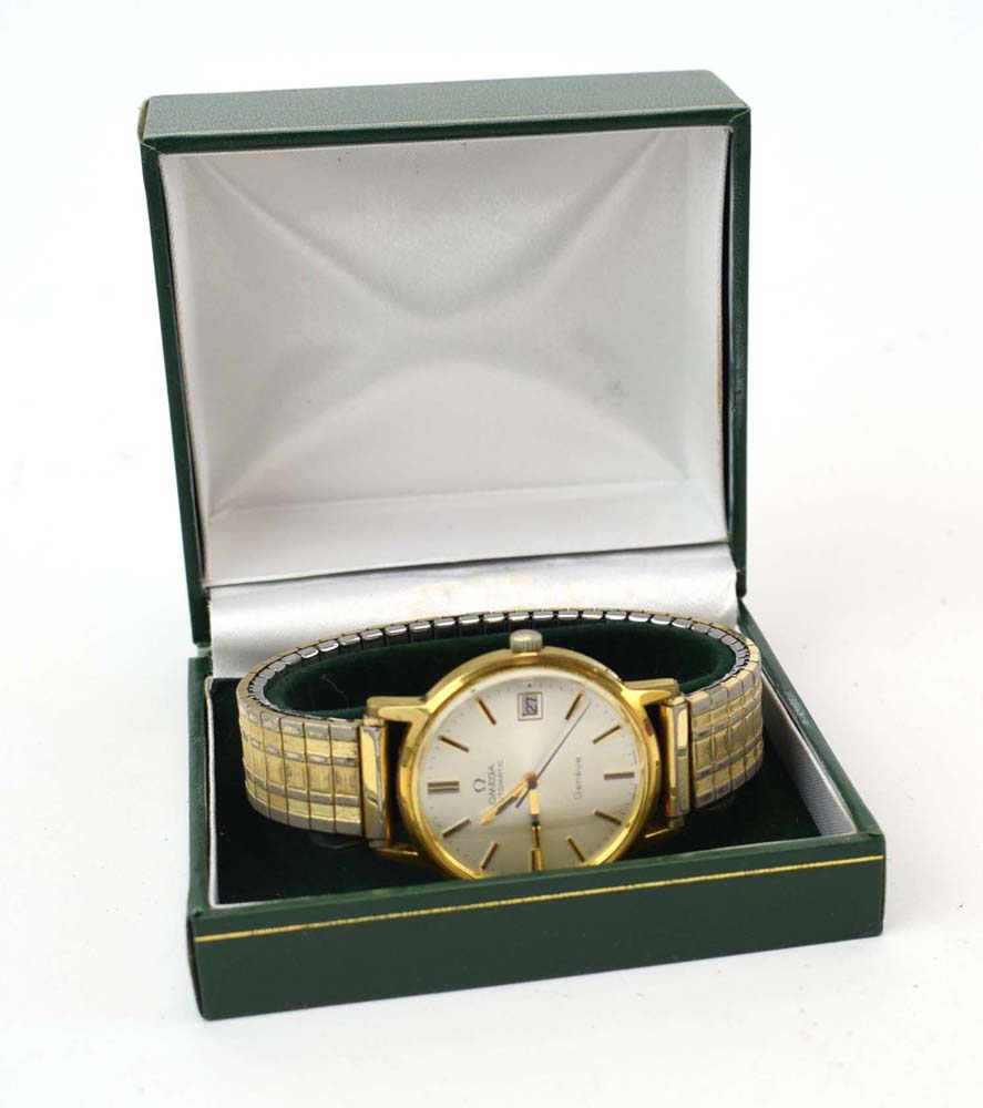 A gentleman's gold plated automatic wristwatch by Omega, - Image 2 of 4