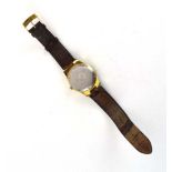 A gentleman's gold plated automatic wristwatch by Omega,