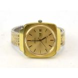 A gentleman's gold plated automatic wristwatch by Omega,