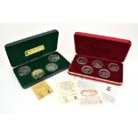 Pobjoy Mint, a set of four silver proof Isle of Man crowns commemorating the 1980 Olympics,