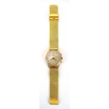 A gentleman's part 18ct yellow gold cased 'Chronographe' wristwatch by Coresa,