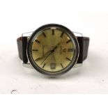 A gentleman's chrome plated automatic 'Seamaster' wristwatch by Omega,
