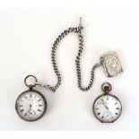 A silver open face pocket watch by Mathers & Son, Cambridge,