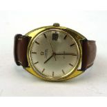 A gentleman's gold plated automatic 'De Ville' wristwatch by Omega,
