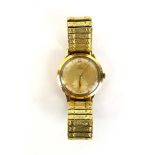 A gentleman's 9ct yellow gold automatic wristwatch by Omega,