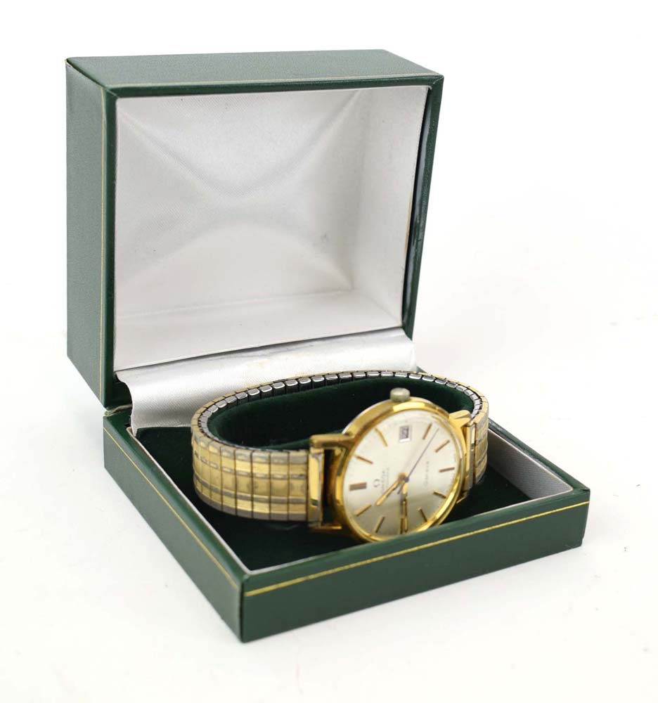 A gentleman's gold plated automatic wristwatch by Omega, - Image 3 of 4