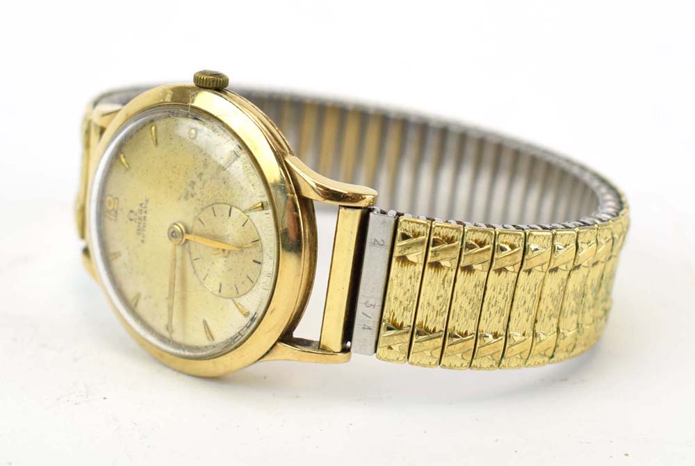 A gentleman's gold plated automatic wristwatch by Omega, - Image 3 of 3