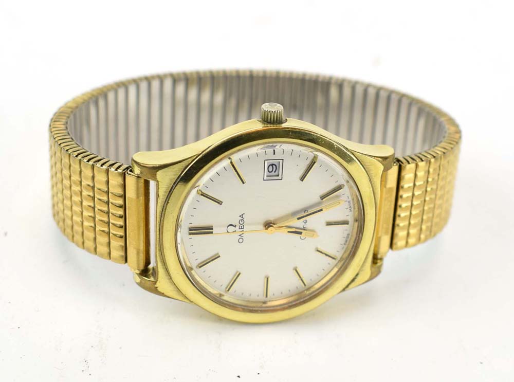 A gentleman's gold plated automatic wristwatch by Omega, - Image 3 of 5