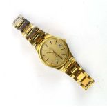 A gentleman's gold plated automatic wristwatch by Omega,