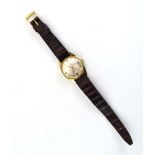 A gentleman's gold plated automatic wristwatch by Omega,