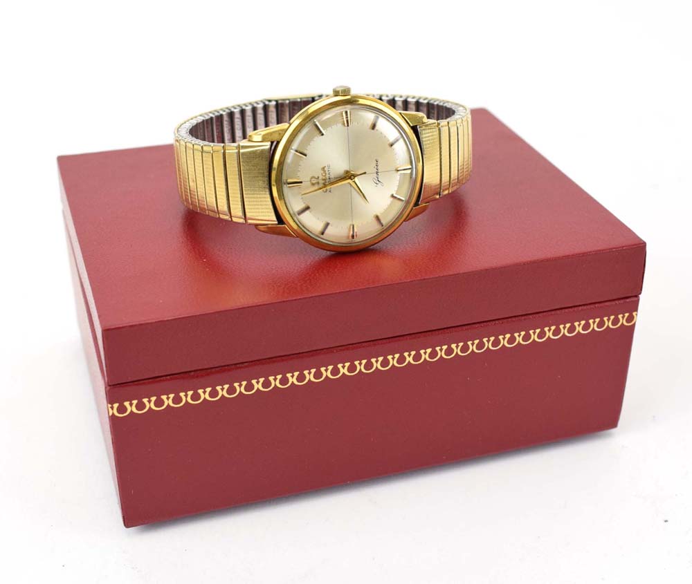 A gentleman's gold plated automatic wristwatch by Omega, - Image 3 of 7