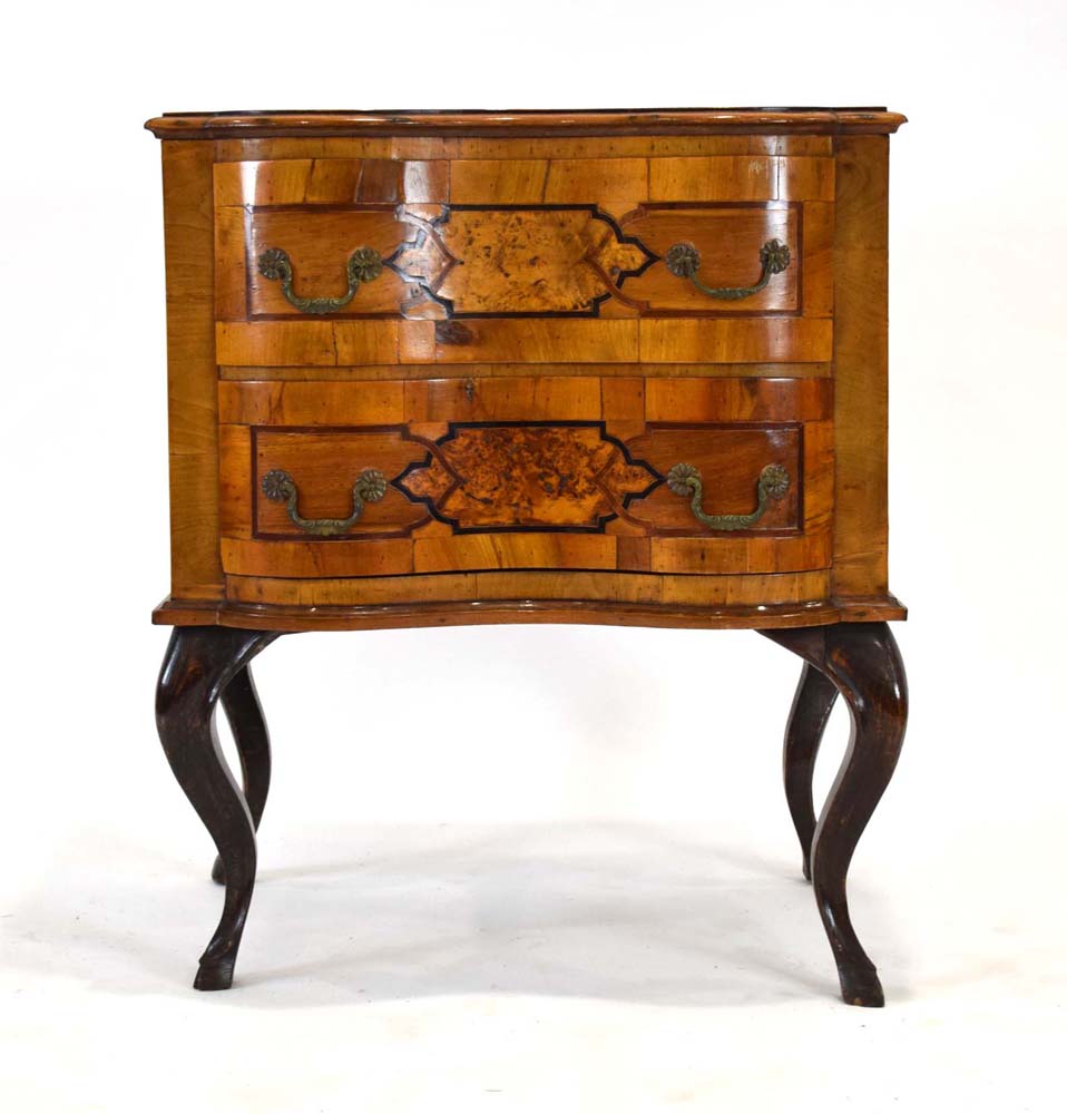 An 18th century South German walnut,