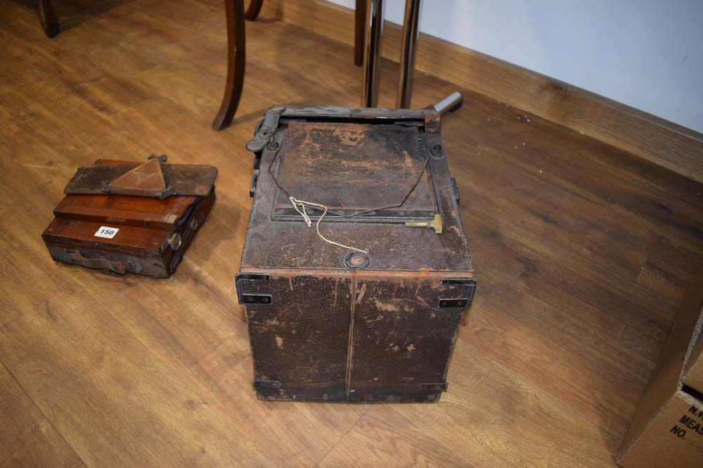 A Watson & Son mahogany and leather bellows camera, - Image 3 of 5