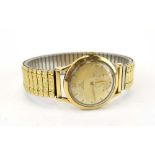 A gentleman's gold plated automatic wristwatch by Omega,