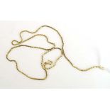 A 9ct yellow gold boxlink necklace, 7.