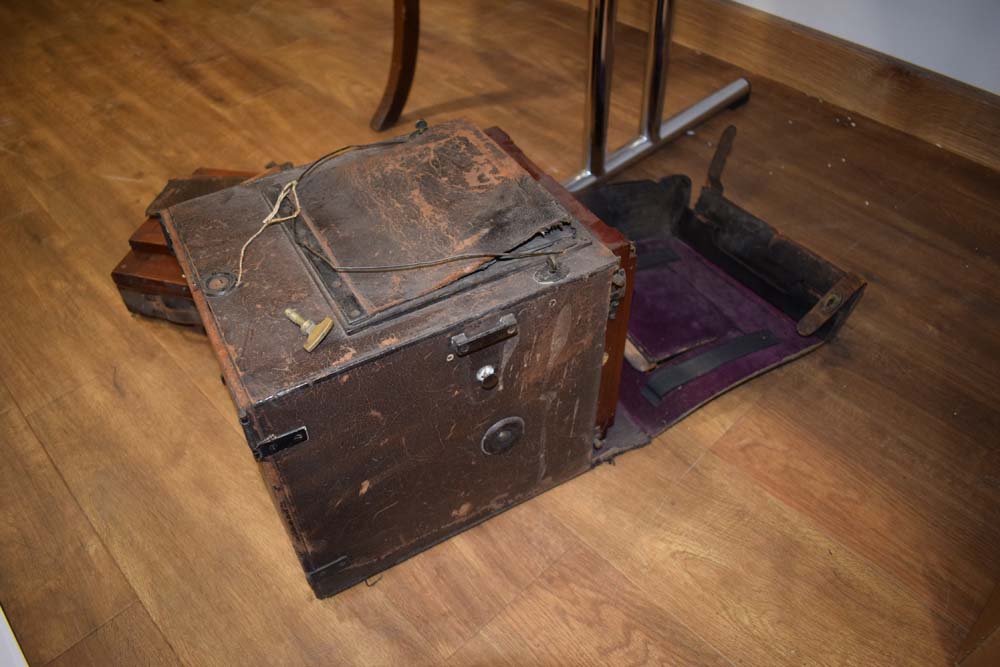 A Watson & Son mahogany and leather bellows camera, - Image 2 of 5