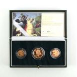 A proof three-coin sovereign set, dated 2007 comprising half sovereign,