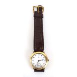 A rolled gold wristwatch by Omega,