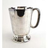 A mid-20th century silver tankard of typical form, maker D&P, Birmingham 1953, h.