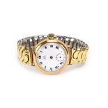 A 9ct yellow gold wristwatch by Omega,