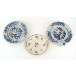 A pair of cabinet plates decorated in the chinoiserie manner, d.