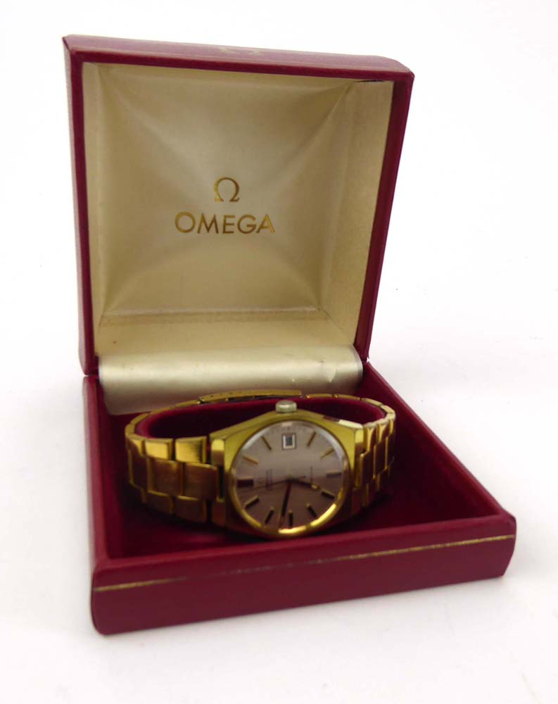 A gentleman's gold plated automatic wristwatch by Omega, - Image 2 of 6